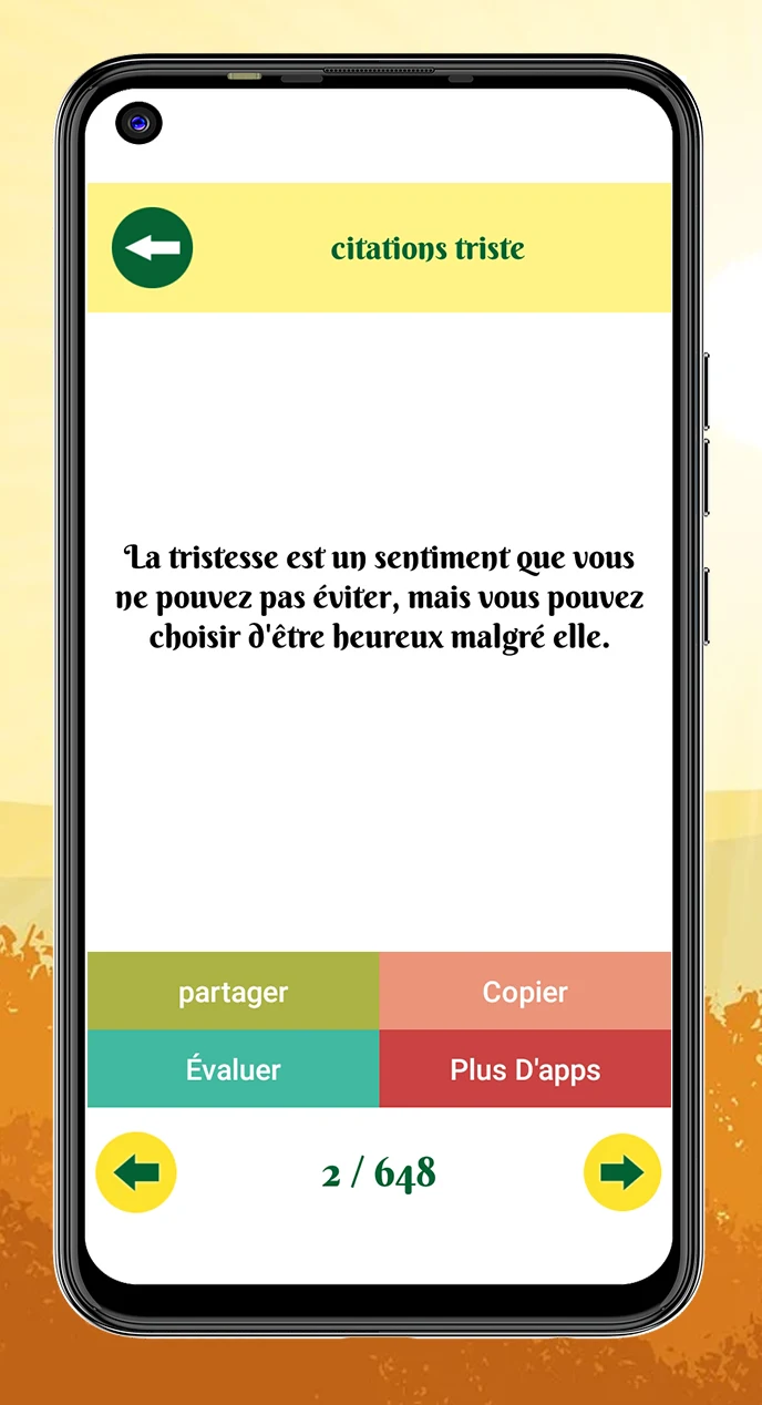 Citations Triste & Proverbes screenshot